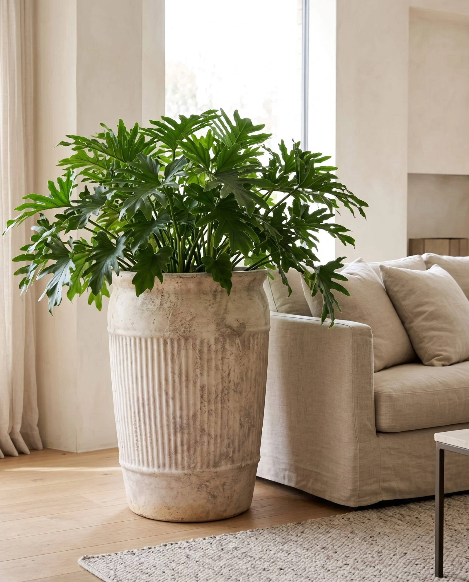 New Ceramic Vintage Ribbed Offwhite styled in an interior — Neon Jungle Studios