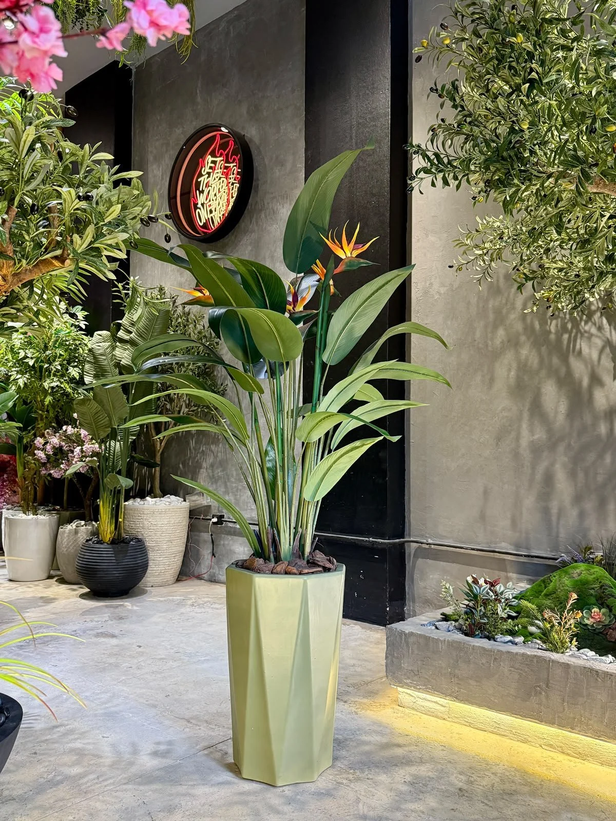 Oiseau de paradis 140 cm avec 4 fleurs
