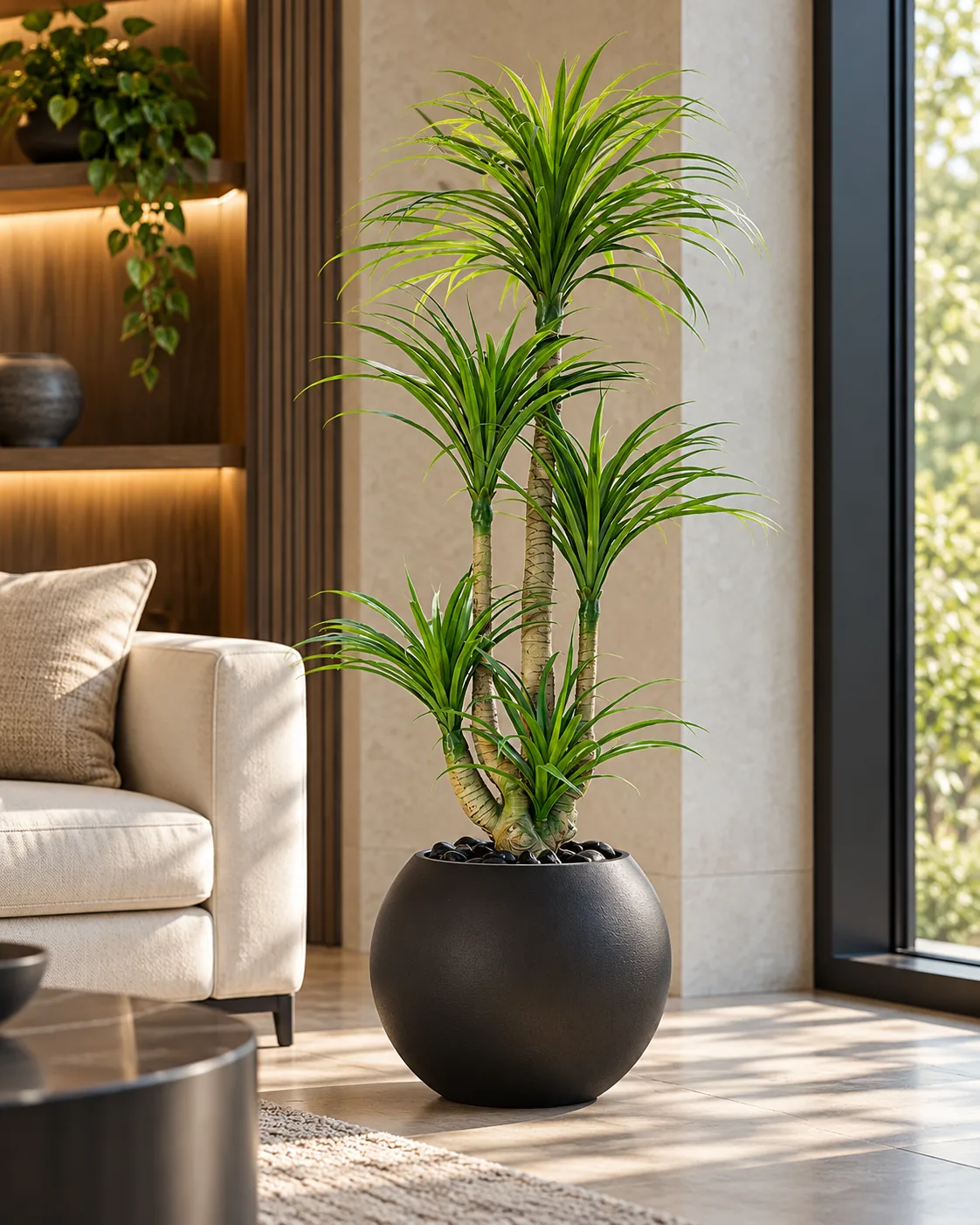 Dracaena Anita Tree 160 cm styled in an interior — Neon Jungle Studios