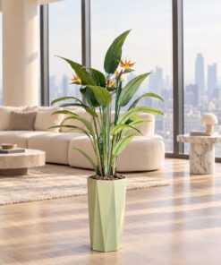 Birds of Paradise 140 cm with 4 birds styled in an interior — Neon Jungle Studios