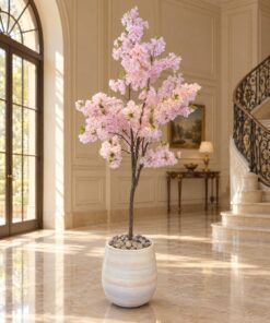 Cherry Blossom Tree Pink 190 cm styled in an interior — Neon Jungle Studios