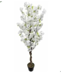 Cherry Blossom Tree White 150 cm – twisted trunk – Neon Jungle Studios