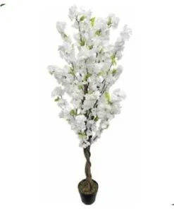 Cherry Blossom Tree White 150 cm – twisted trunk – Neon Jungle Studios