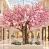 Custom Cherry Blossom Tree 300x300 cm thick trunk styled in an interior — Neon Jungle Studios