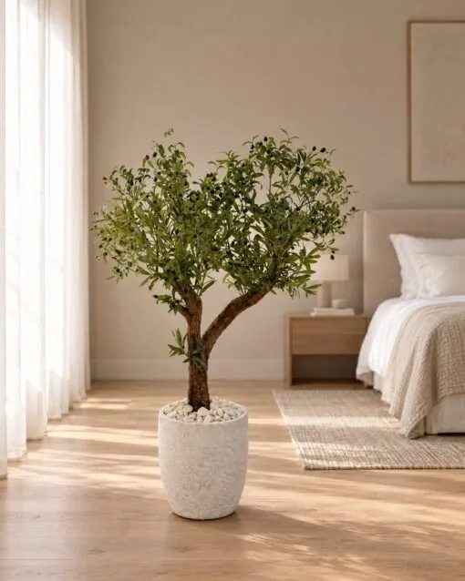 Custom Olive Tree 130x110 cm styled in an interior — Neon Jungle Studios