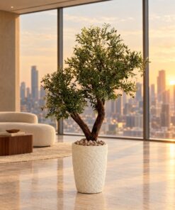 Custom Olive Tree 170x150 cm styled in an interior — Neon Jungle Studios