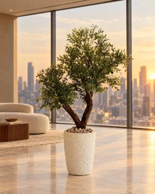 Custom Olive Tree 170x150 cm styled in an interior — Neon Jungle Studios