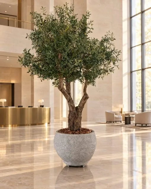 Custom Olive Tree 240x160 cm styled in an interior — Neon Jungle Studios