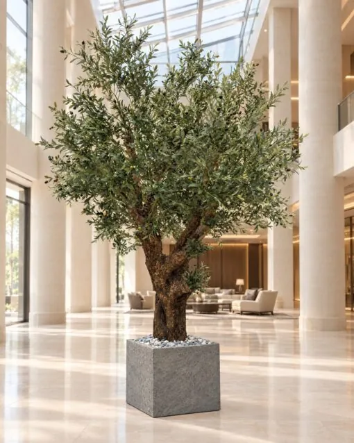 Custom Olive Tree Real wood 300x200 cm styled in an interior — Neon Jungle Studios