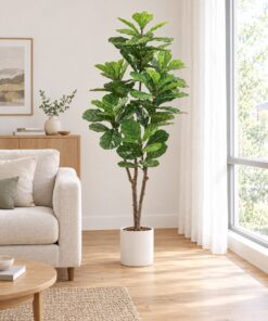 Fiddle Leaf Fig Tree 160 cm styled in an interior — Neon Jungle Studios