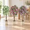 Flowering Crabapple Tree 90 cm styled in an interior — Neon Jungle Studios
