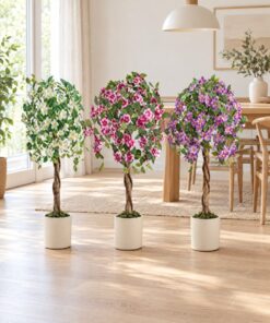 Flowering Crabapple Tree 90 cm styled in an interior — Neon Jungle Studios