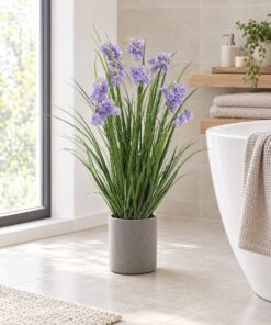 Flowering Grass 60 cm – purple styled in an interior — Neon Jungle Studios