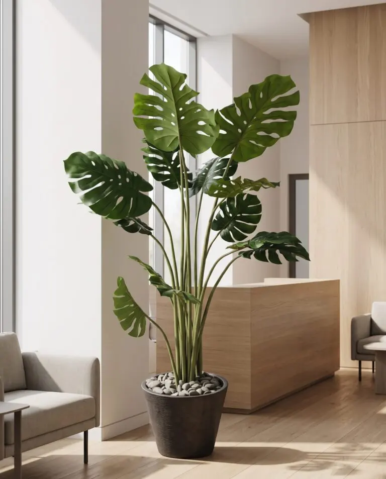Monstera 180 cm à côté d'un canapé