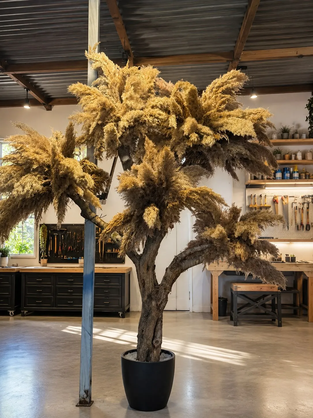 Pampas Tree, brown plumes – view 3