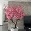 Cherry Blossom in a white round planter, office