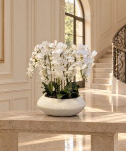 Orchid Arrangement with Planter styled in an interior — Neon Jungle Studios