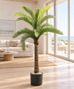 Palm Tree 135 cm styled in an interior — Neon Jungle Studios