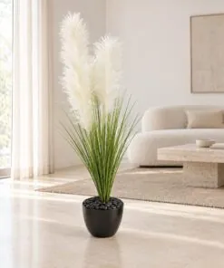 Pampas Grass Plant 125 cm styled in an interior — Neon Jungle Studios