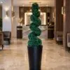 Spiral Topiary Tree 160 cm styled in an interior — Neon Jungle Studios